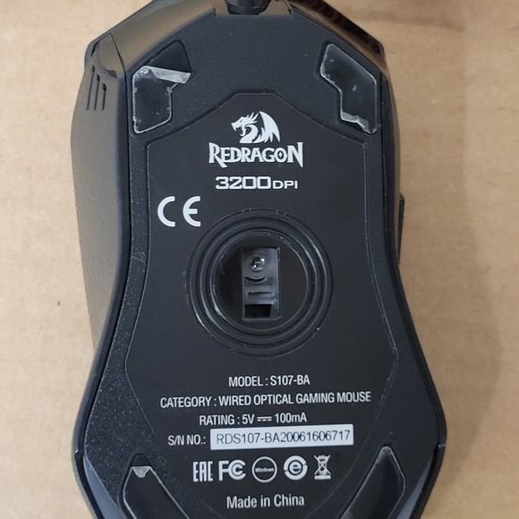 Red Dragon Centrophorus 3200DPI Gaming Mouse Model M601-3 Red Lights - Picture 5 of 5